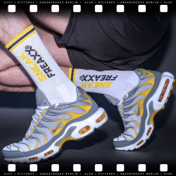SneakFreaxx Chaussettes STINKY SOXX Blanc-Jaune